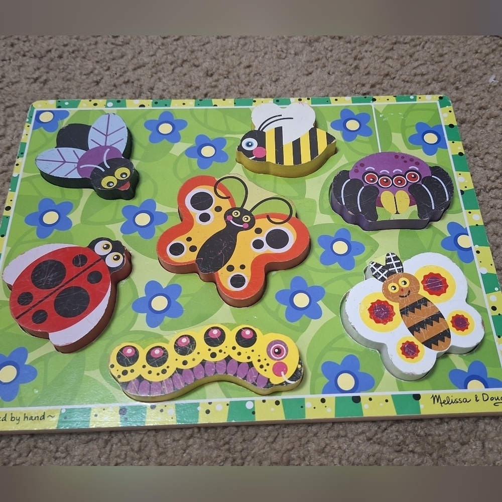Mellisa & Doug Lot Of Six Wooden Puzzles Crafted By Hand - Picture 4 of 8